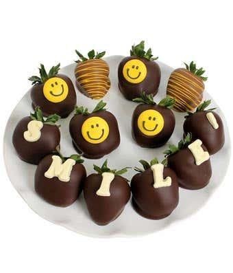 Smile Chocolate Covered Strawberry Berry Gram